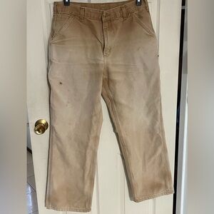 Carhartt B11-BRN carpenter pants men’s 34x30 faded brown